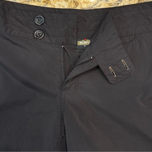 Kavu Nylon Womens Shorts Size 6 11" Inseam 2 Button Waist Black Outdoor Nylon - Picture 4 of 9